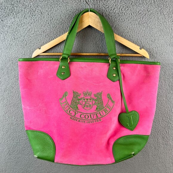 Juicy Couture Other - Vintage Y2K Rare Juicy Couture Pink and Green Tote Bag Purse